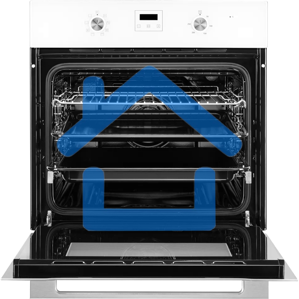 Встраиваемый духовой шкаф Monsher MOE 6183 W 60 см, 8 режимов, High-Tech, 70 л, гидролизная очистка, белый