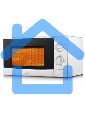 Микроволновая печь Mystery MMW-2012 белый, 20 л, 800 Вт, переключатели - поворотный механизм