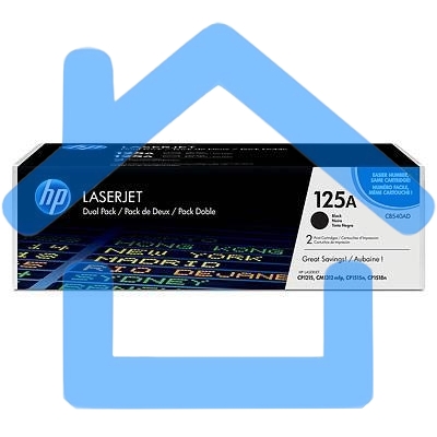Картридж лазерный HP CB540AD черный двойная упаковка для CLJ CP1215/CP1515/CP1518 2 х 2200стр.