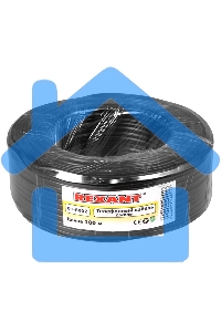 Телефонный кабель Rexant ШТЛП 2 жилы Cu, черный, 100м