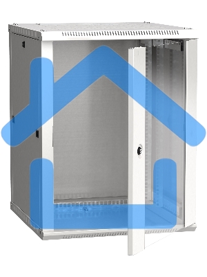 Шкаф монтажный ITK LINEA W (LWR3-18U66-GF) настенный 18U 600x600мм пер.дв.стекл задн.дв.стал.лист 90кг серый 500мм 41кг 200град. IK08 сталь
