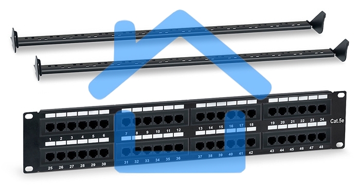 Патч-панель Hyperline WRLine WR-PL-48-C5E-D 19