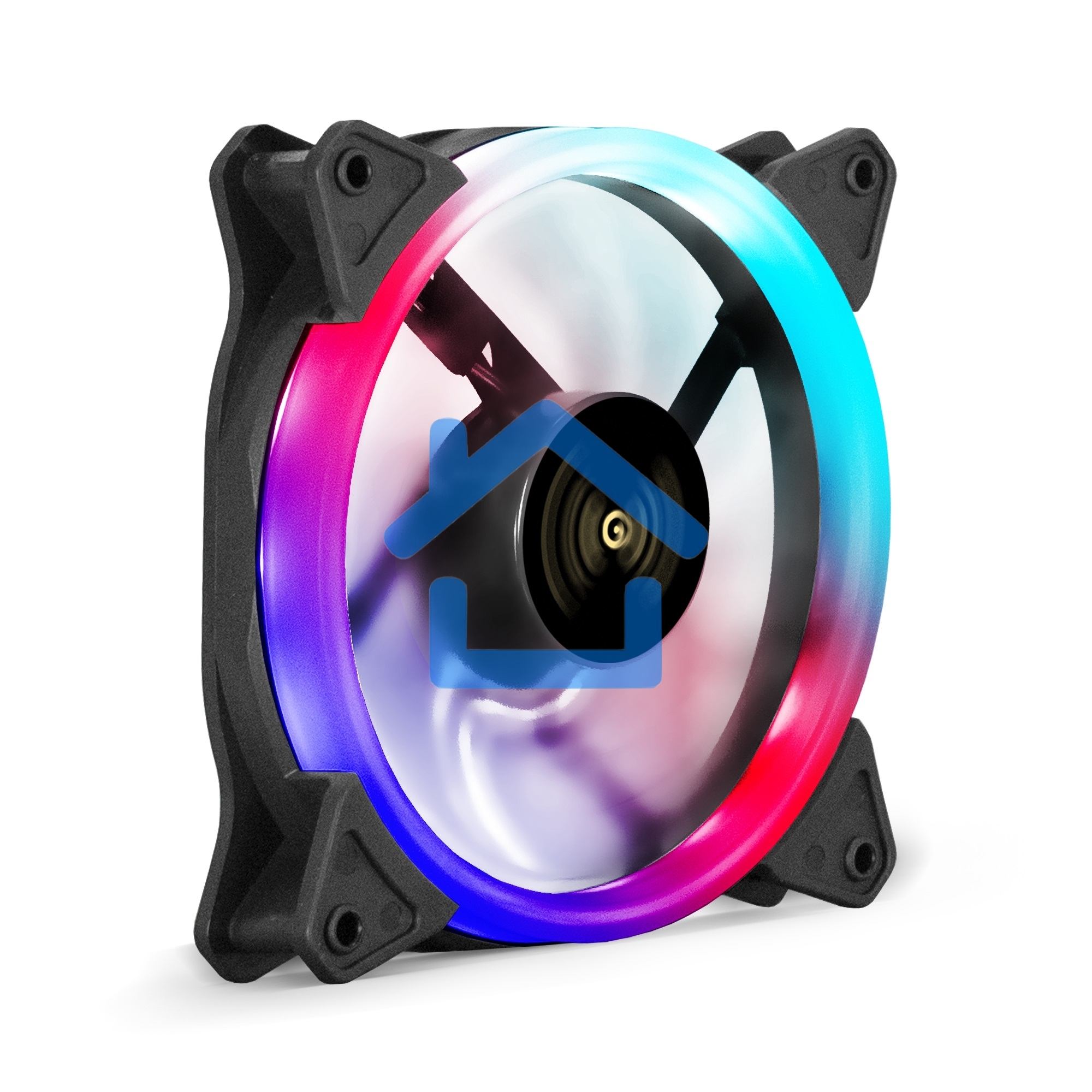 Вентилятор для корпуса ExeGate EX12025H6PSR-PWM.ARGB черный, 120 мм, 1200 об/мин, 33 дБ, 6 pin