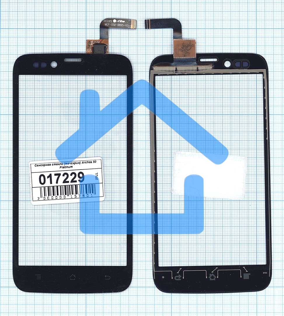 Сенсорное стекло (тачскрин) для Archos 50 Platinum MCF-050-0995-V2, черное
