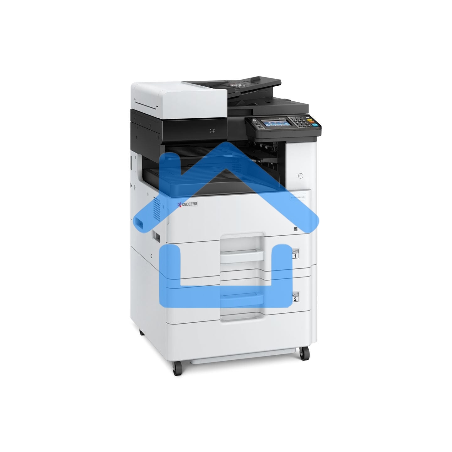 МФУ лазерное Kyocera Ecosys M4125idn (1102P23NL0), A3, ч/б, печ. до 25 стр/мин. (А4) до 12 стр/мин. (А3), скан. до 50 стр/мин., 1200 x 1200 dpi (печать) 600x600dpi (скан.), USB, RJ-45, NFC, Air Print, Mopria