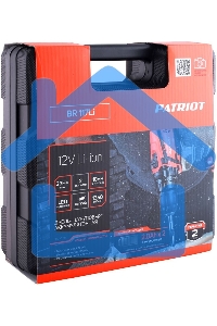 Дрель-шуруповерт аккумуляторная Patriot BR 117Li THE ONE, Аккумуляторная, 12В, 2 АКБ, Кейс