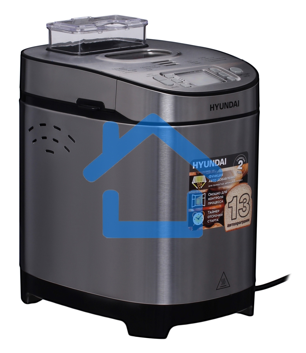 Хлебопечь Hyundai HYBM-M0313G 600Вт серебристый/черный