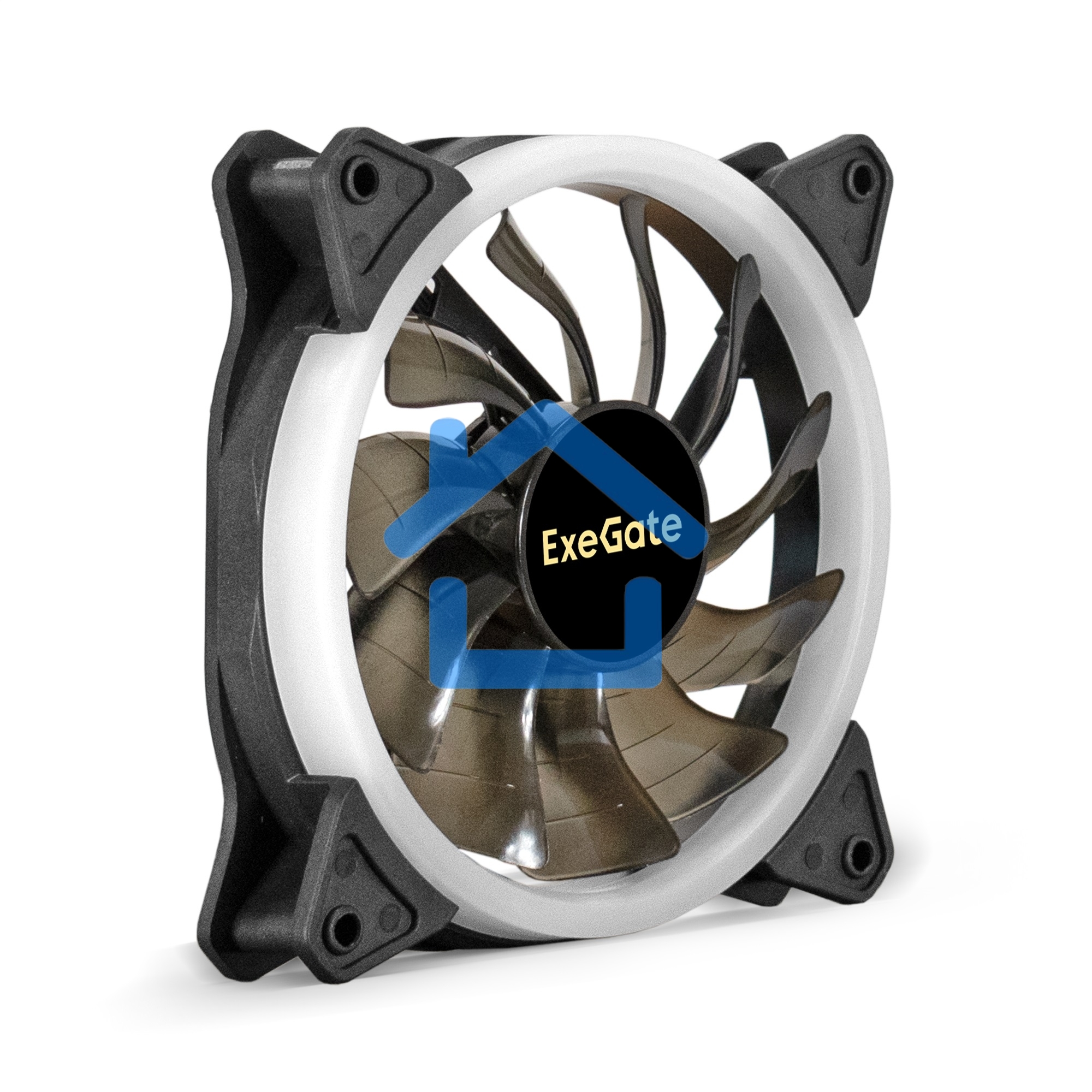 Вентилятор для корпуса ExeGate EX12025H6PSR-PWM.ARGB черный, 120 мм, 1200 об/мин, 33 дБ, 6 pin