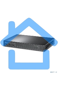 Коммутатор TP-Link 8-port 10/100Mbps Unmanaged PoE switch, 2 Gb RJ45 + 1 Gb SFP uplinks, PoE budget up to 124W