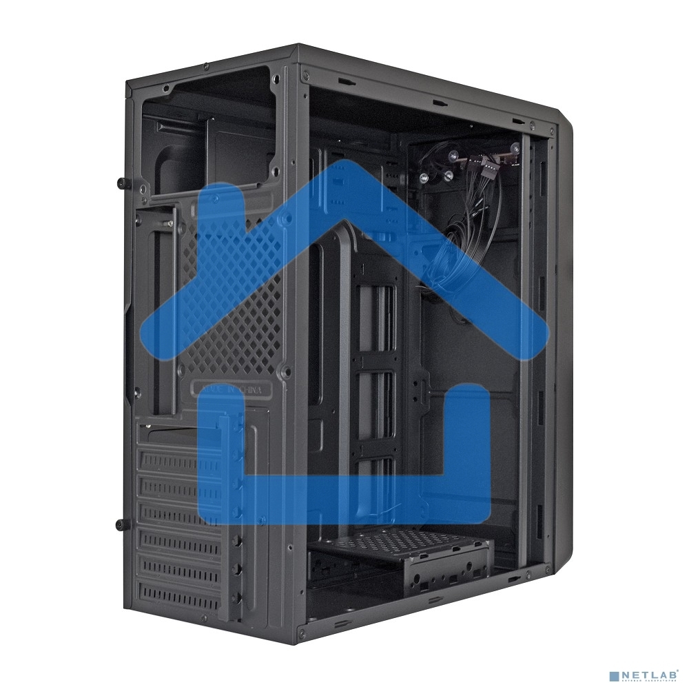 Компьютерный корпус Miditower ExeGate XP-332 Black, ATX, (XP350, Black,120мм), 2*USB, Audio