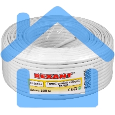 Кабель Rexant (01-5001-3) Кабель телефонный 2 жилы 100м CCA белый (ШТЛП-2)