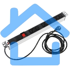 Аксессуар ЦМО Блок розеток Rem-16 с выкл., 9 IEC 60320 C13, 16A, алюм., 19