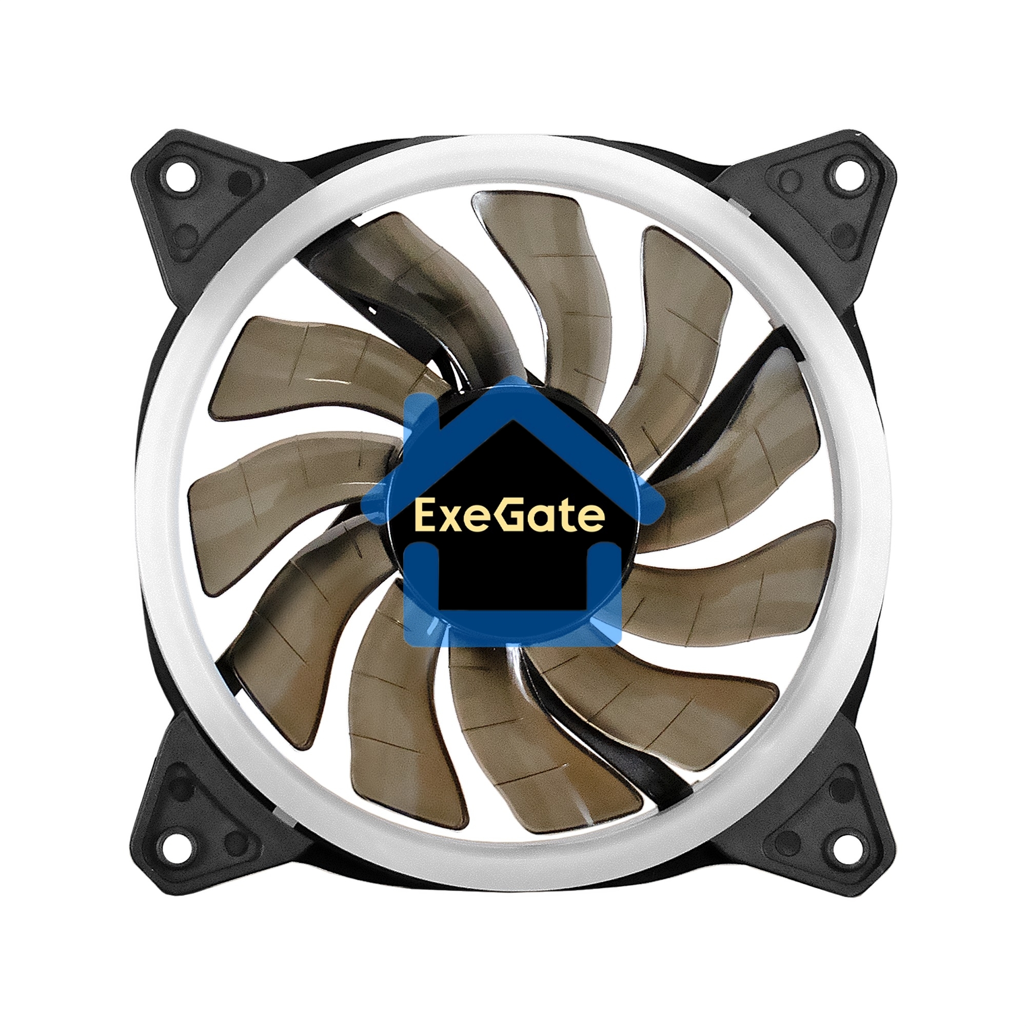 Вентилятор для корпуса ExeGate EX12025H6PSR-PWM.ARGB черный, 120 мм, 1200 об/мин, 33 дБ, 6 pin