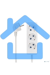 Удлинитель PROconnect 3 гнезда, 1.5 м, 3х0.75 мм², с/з, белый