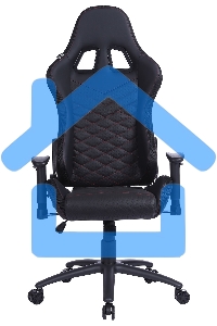 Кресло игровое Cactus CS-CHR-0099BLR черный/красный, сиденье черный/красный, эко.кожа, с подголов. крестовина металл, пластик черный