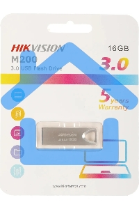 Флешка USB R/W 3.0 Hikvision HS-USB-M200/16G/U3 16Gb серебристый