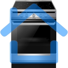 Плита электрическая Hansa FCCX64000 серебристый, конфорок 4 шт, духовка 69 л, 60 см x 85 см x 60 см