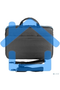Сумка для ноутбука Сумка Continent CC-205Gb,(нейлон, серый, с голубой отстрочкой, 15,6'')
