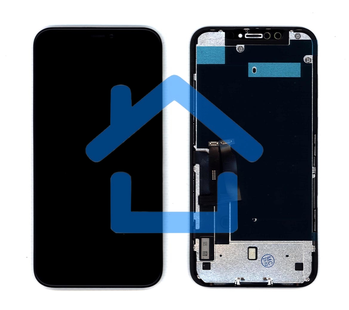 Дисплей для Apple iPhone XR в сборе с тачскрином и рамкой (AAA TFT), черный