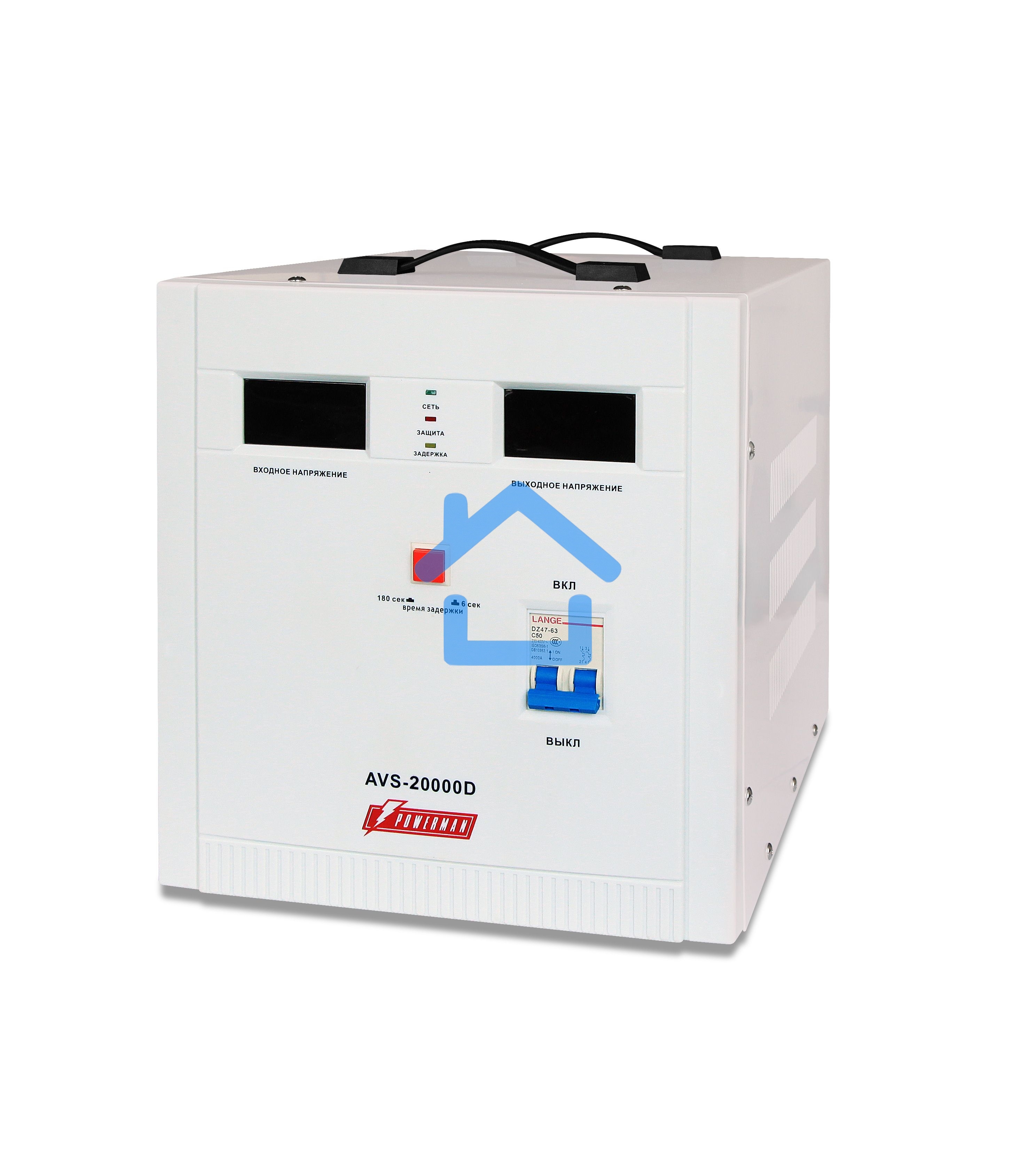 Стабилизаторы напряжения Powerman AVS 20000D White (220В±8% 20000ВА,120А,КПД 98%,циф. индикация вх./вых.)