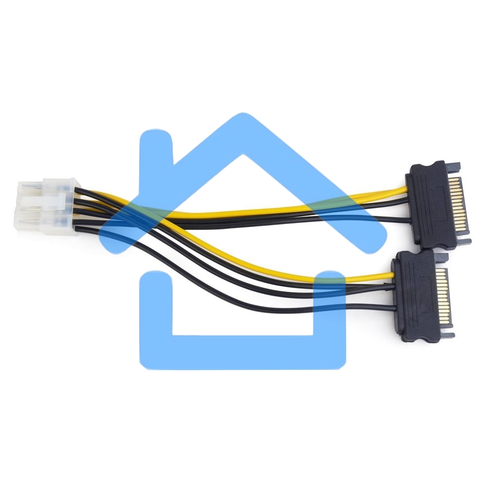 Разветвитель питания Cablexpert CC-PSU-83, 2xSATA->PCI-Express 8pin, для подключения в/к PCI-Е (8pin) к б/п ATX