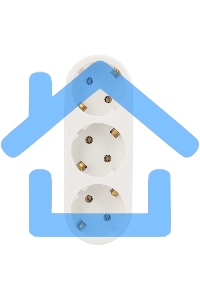 Набор тройников электрических линейных Rexant 16 А с заземлением, белый (2 шт./уп.)