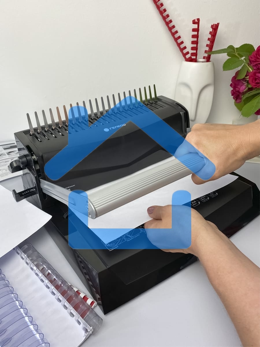 Переплетчик Heleos БП-22 A4/перф.13л.сшив/макс.500л./пластик.пруж. (6-51мм)