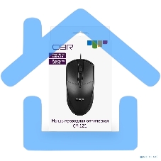 Мышь проводная CBR CM 121 черный, 1000 dpi, USB, кнопки - 3