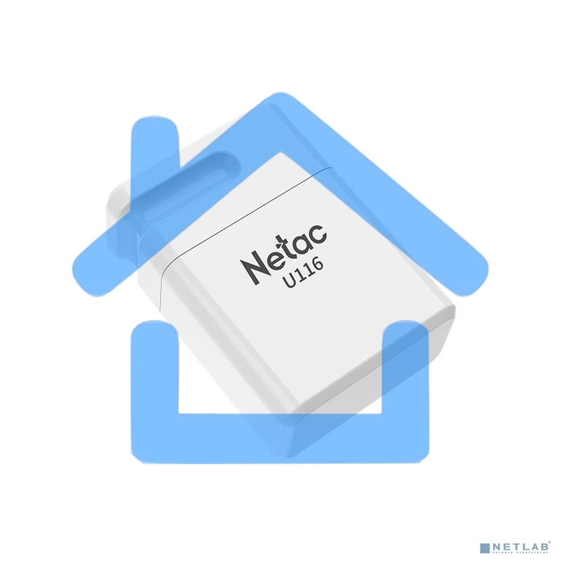 Флешка USB Netac U116 mini NT03U116N-032G-32WH USB 3.2 32 Gb, up to 130Mb/s белый