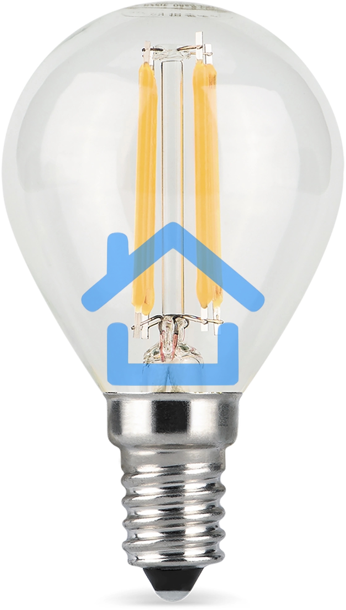 Лампа филам. Gauss Filament 5Вт цок.:E14 свеча 220B св.свеч.бел.теп. (упак.:10шт) (105801105)