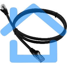 Патч-корд LANMASTER LSZH FTP кат.6, 1.0 м, черный