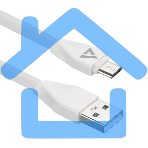 Кабель USB ACD-Life MicroUSB ~ USB-A TPE, 1м, белый (ACD-U920-M1W)