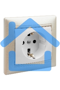Розетка электрическая Valena с заземлением (белая)