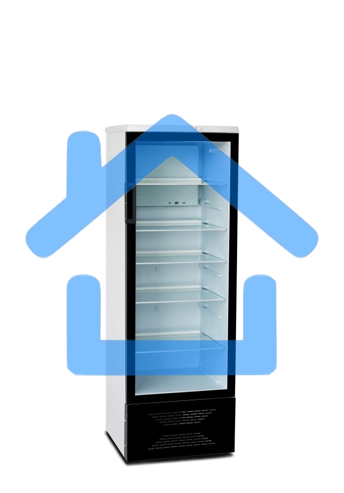 Холодильная витрина Бирюса Б-B310 черный фронт однокамерная 310л