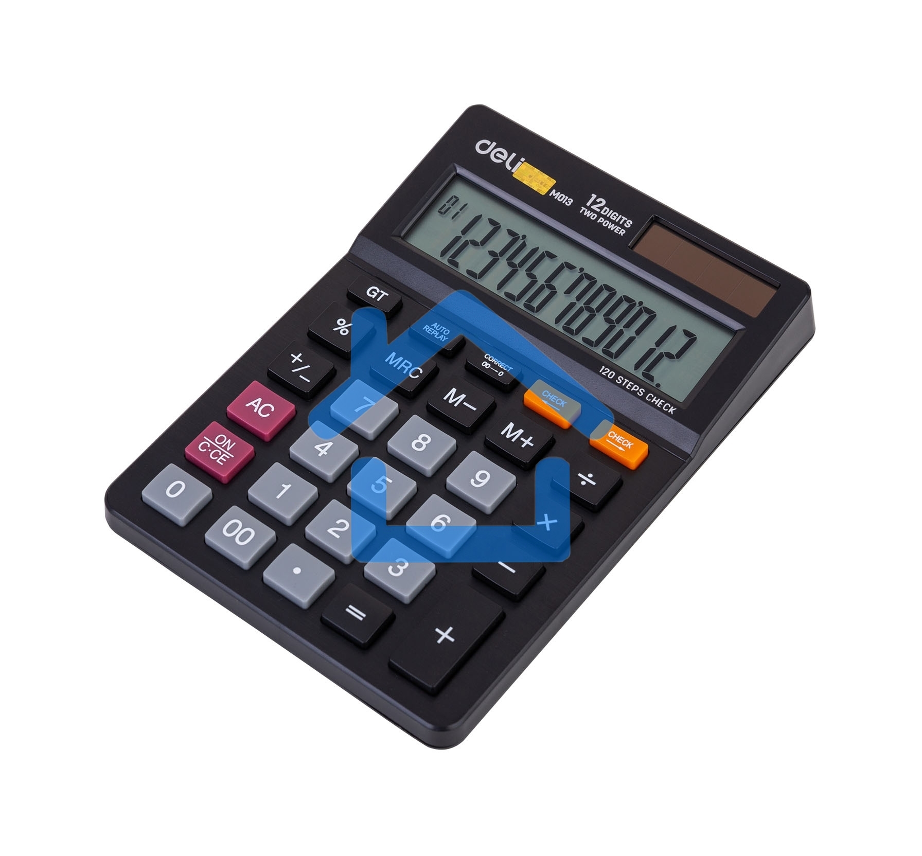 Калькулятор настольный Deli EM01320 черный 12-разр.