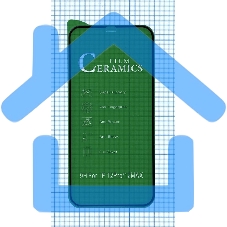 Керамическая пленка (стекло) для Iphone 12 / 12 Pro черный