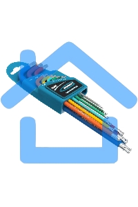 Набор ключей GROSS 16402имбусовых torx-tt 9шт: t10-t50 магнит s2 экстра-длин. хром/краска 9шт.