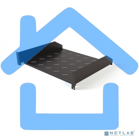 Полка Hyperline TAL3-2U-400-RAL9005 угловая с перфорацией 19