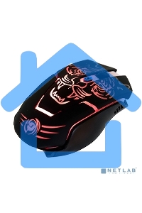 Мышь беспроводная Dialog Gan-Kata MRGK-12UR черный, 1600 dpi, радиоканал, USB, кнопки - 6