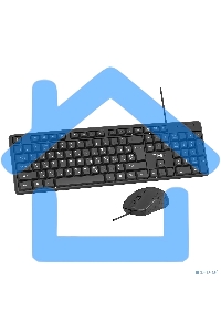 Комплект клавиатура + мышь CBR KB SET 709, USB. Клавиатура: 104 кл., офисн., 1,5 м. Мышь: 1000 dpi, 3 кн., 1,5 м