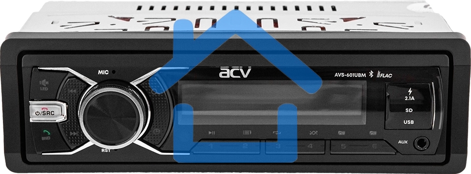 Автомагнитола ACV AVS-601UBM 1DIN 4x50Вт AUX 3 (43340)