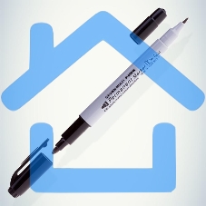 Маркер перманентный двухсторонний 