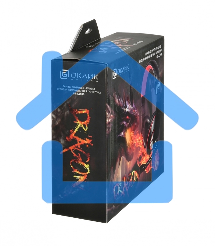 Гарнитура Oklick HS-L390G DRAGON black/red 1.8m (JD-728S)