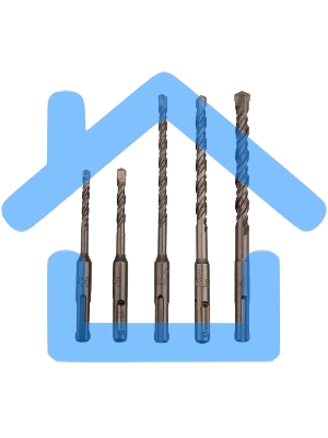 Набор буров по бетону 5-6х110, 6-8-10х160 мм, 5 шт., в пластиковой коробке SDS PLUS Kranz