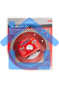 Диск алмазный отрезной Matrix сплошной, 125 х 22,2 мм, сухое/мокрое резание