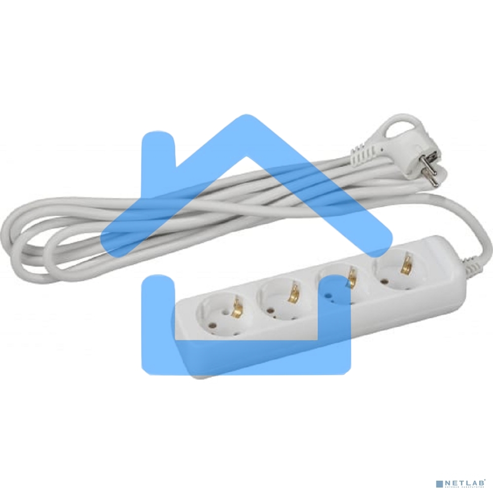 Удлинитель 4 гнезда 5м с/з U-4e-5m ПВС Б0028375 ЭРА