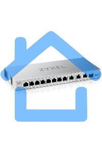 Мультигигабитный Smart L2 коммутатор Zyxel XGS1250-12, 8xGE, 3x1/2,5/5/10G, 1xSFP+, кнопка LED ECO Mode, настольный