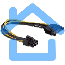 Разветвитель питания Cablexpert CC-PSU-SATA, SATA->PCI-Express 6pin, для подключения в/к PCI-Е (6pin) к б/п ATX