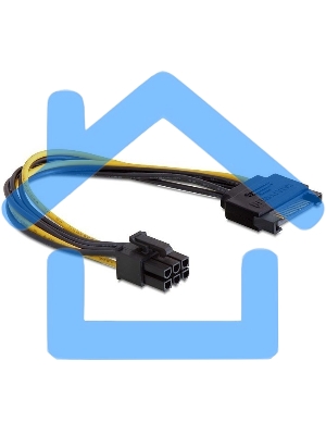 Разветвитель питания Cablexpert CC-PSU-SATA, SATA->PCI-Express 6pin, для подключения в/к PCI-Е (6pin) к б/п ATX