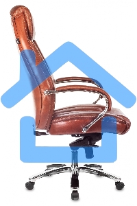 Кресло руководителя Бюрократ T-9922SL светло-коричневый Leather Eichel кожа крестовина металл хром